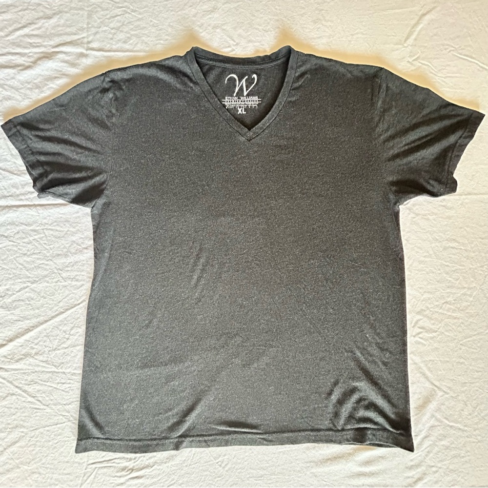 Ethan Williams Charcoal V-Neck T-Shirt